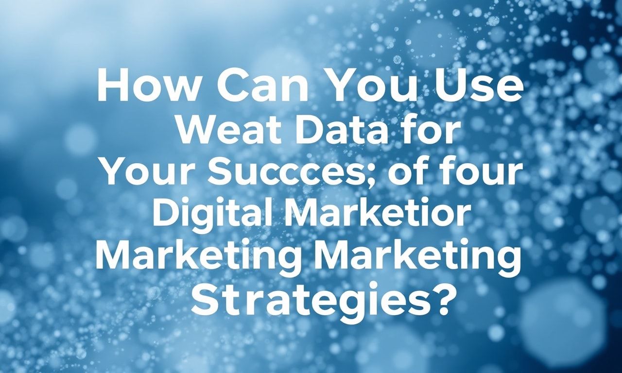 Dijital Pazarlama Stratejilerinizin Başarı için Hava Durumu Verilerini Nasıl Kullanabilirsiniz? How Can You Use Weather Data for the Success of Your Digital Marketing Strategies?