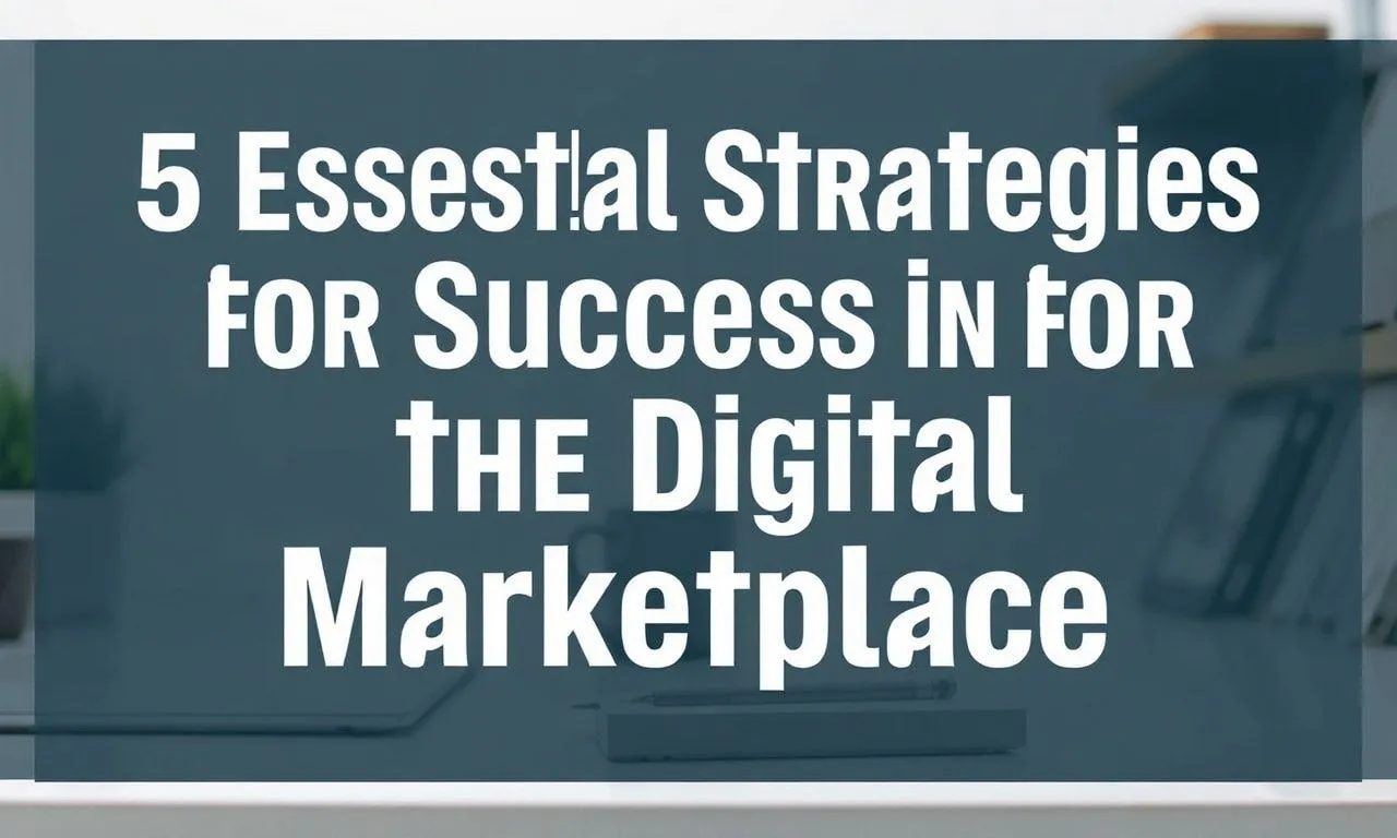 Dijital Piyasa’da Başarı için Zorunlu 5 Strateji 5 Essential Strategies for Success in the Digital Marketplace