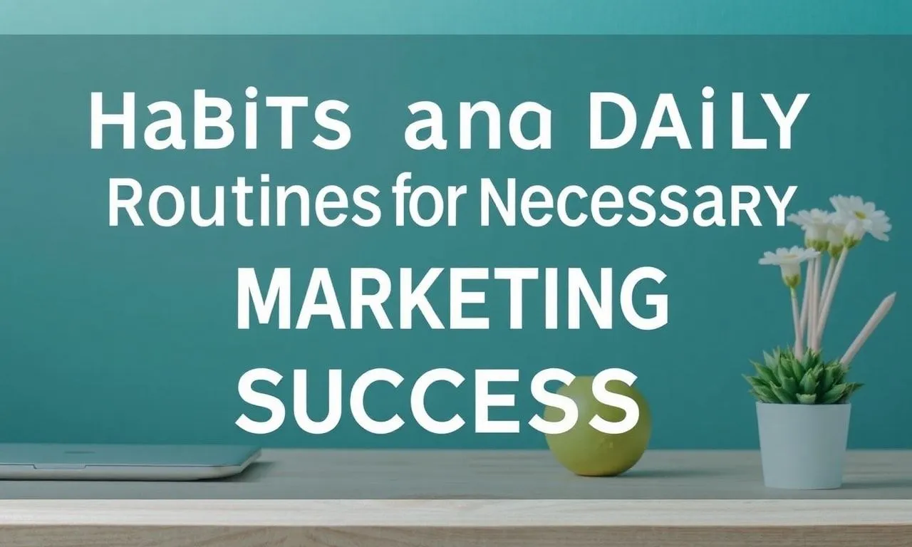 Marketing Başarıları için Gerekli Alışkanlıklar ve Günlük Rutinler Habits and Daily Routines Necessary for Marketing Success