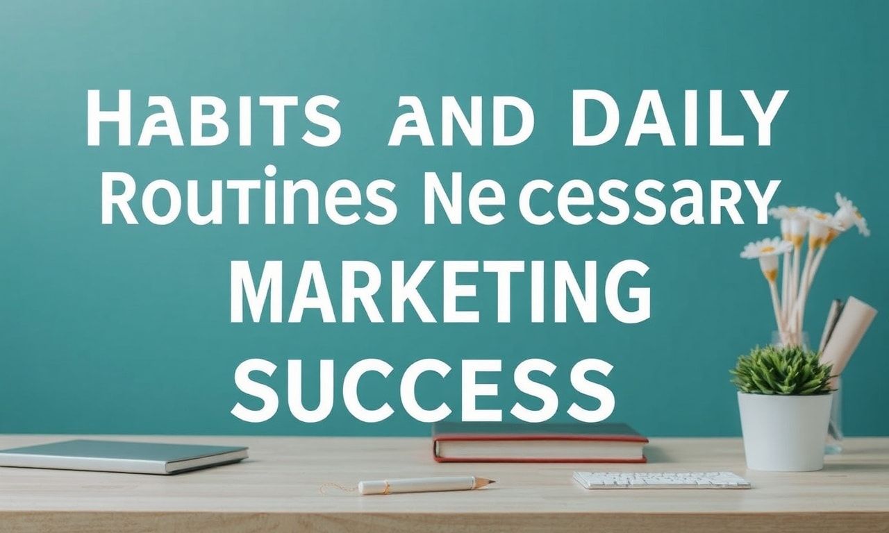 Marketing Başarıları için Gerekli Alışkanlıklar ve Günlük Rutinler Habits and Daily Routines Necessary for Marketing Success