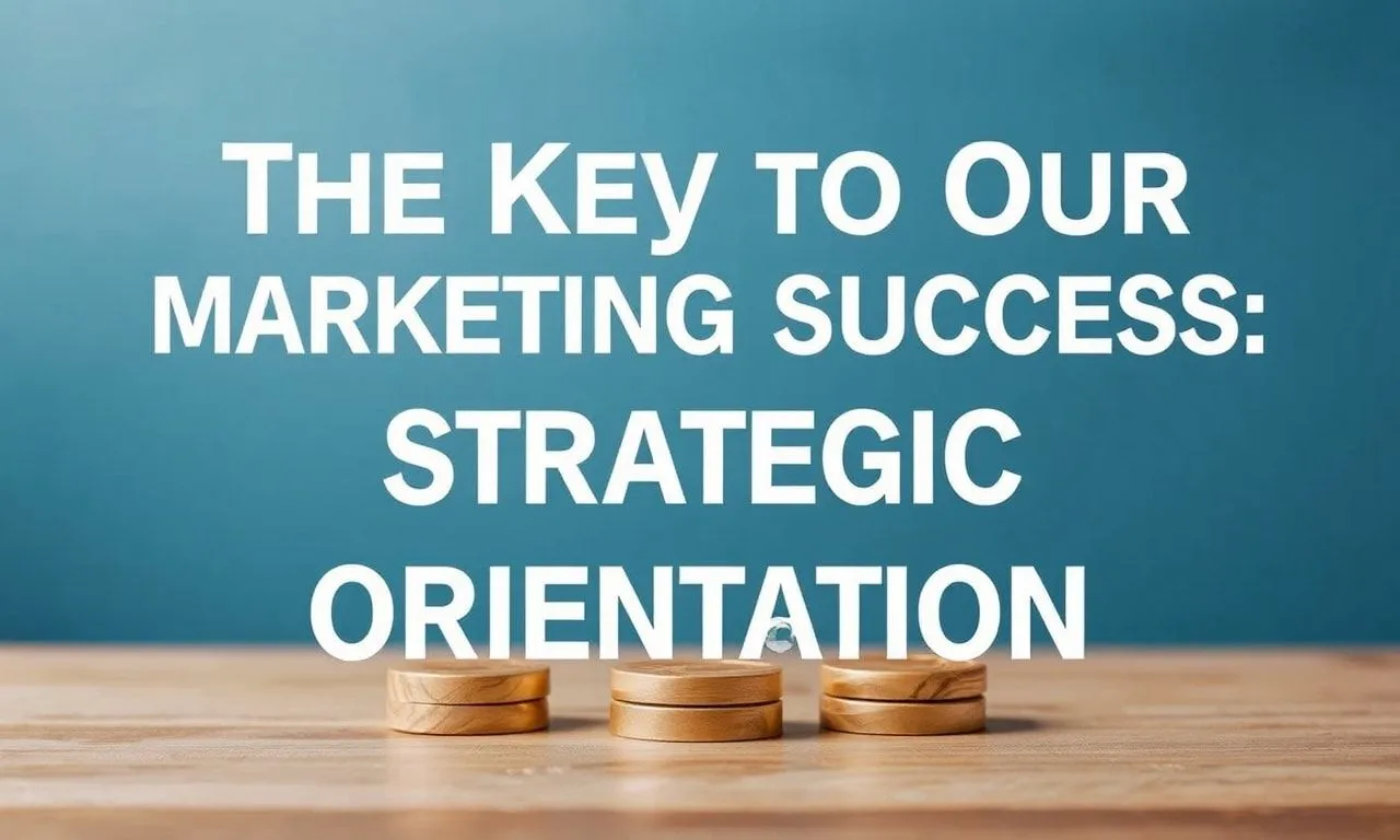 Marketing Başarılarımızın Anahtarı: Stratejik Yönelim The Key to Our Marketing Success: Strategic Orientation