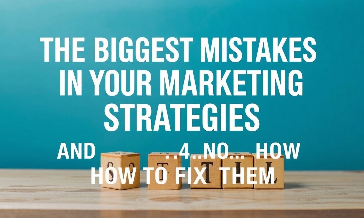 Marketing Stratejilerinizdeki En Büyük Hatalar ve Nasıl Onları Düzeltirsiniz The Biggest Mistakes in Your Marketing Strategies and How to Fix Them