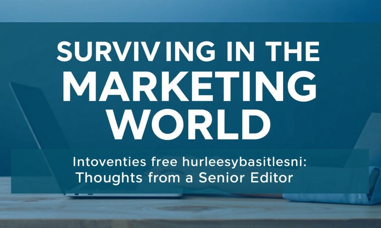Marketing Dünya’da Hayatta Kalmak: Bir Senior Editörün Düşünceleri Surviving in the Marketing World: Thoughts from a Senior Editor