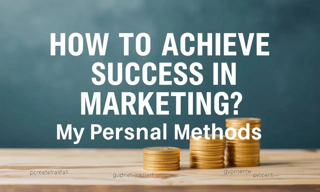 Marketing’de Başarı Nasıl Sağlanır? Benim Özel Yöntemlerim How to Achieve Success in Marketing? My Personal Methods