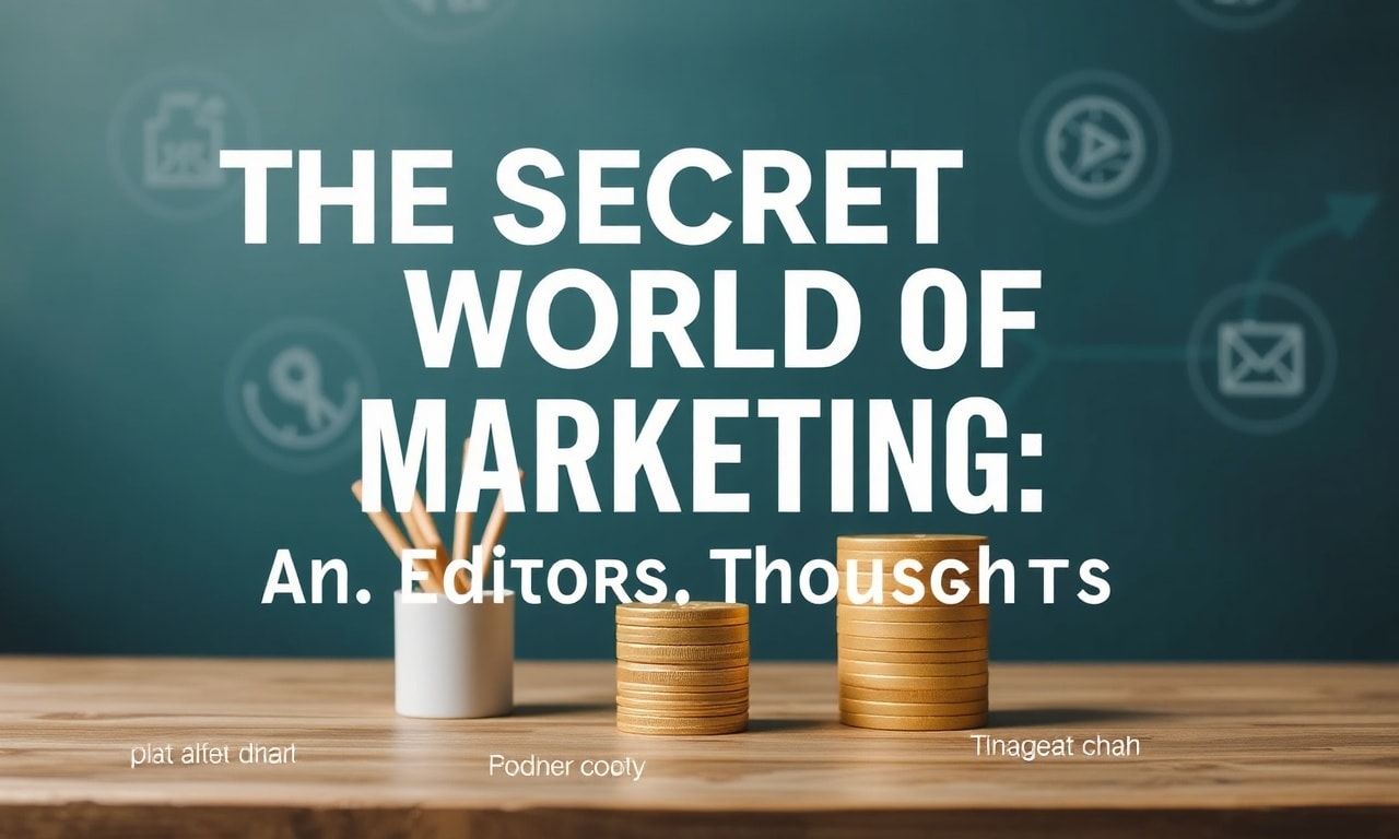 Marketing’in Gizli Dünyası: Bir Editörün Düşünceleri The Secret World of Marketing: An Editor's Thoughts