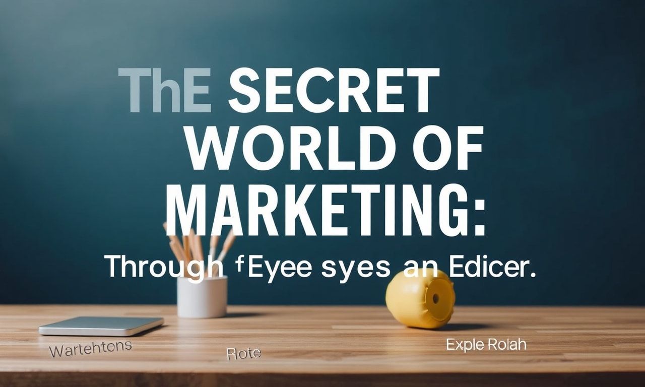 Marketing’in Gizli Dünyası: Bir Editörün Gözüyle The Secret World of Marketing: Through the Eyes of an Editor