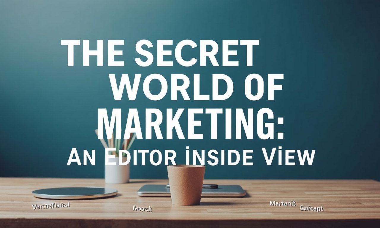 Marketing’in Gizli Dünyası: Bir Editörün İç Gözüyle The Secret World of Marketing: An Editor's Inside View