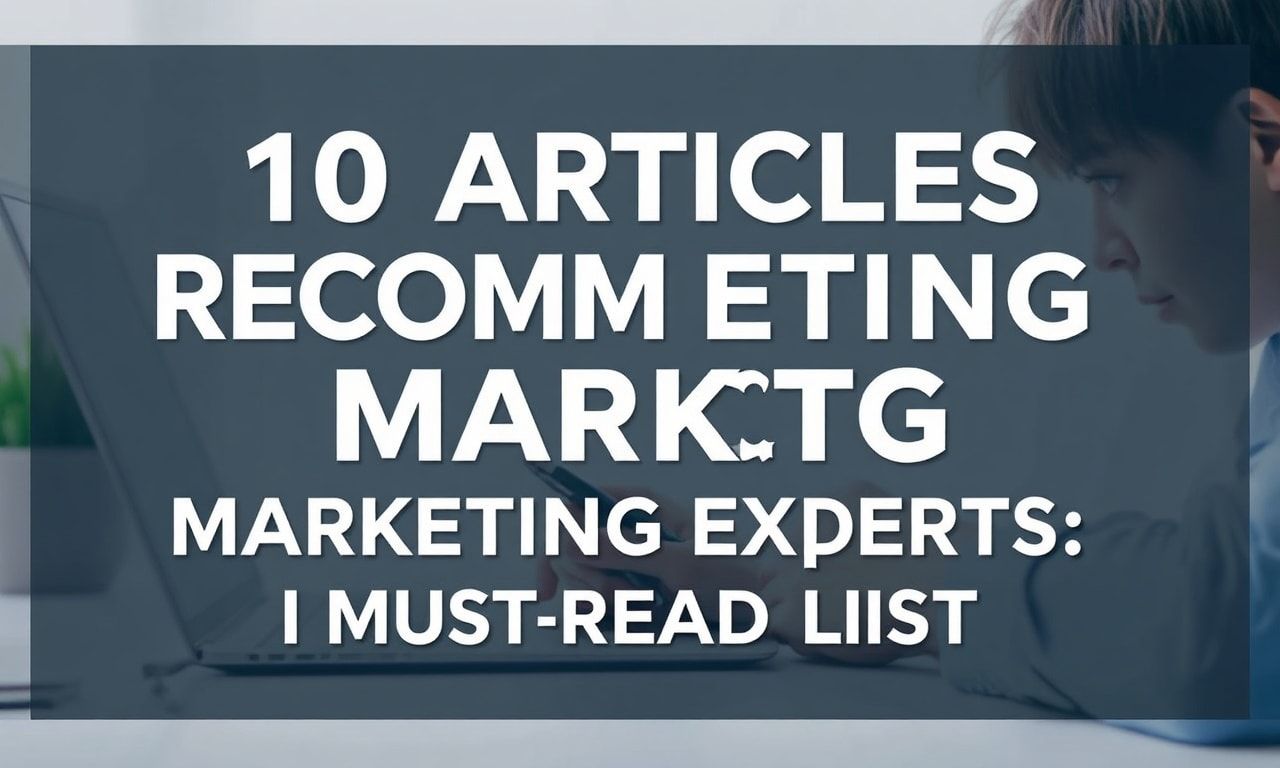 Marketing Uzmanları Tarafından Önerilen 10 Makale: Okumalı Listesi 10 Articles Recommended by Marketing Experts: A Must-Read List